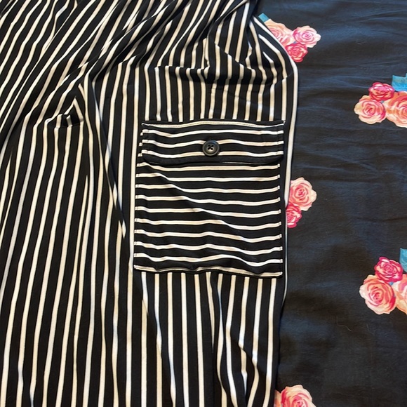 Comfy pin-striped cargo pants - Picture 4 of 5